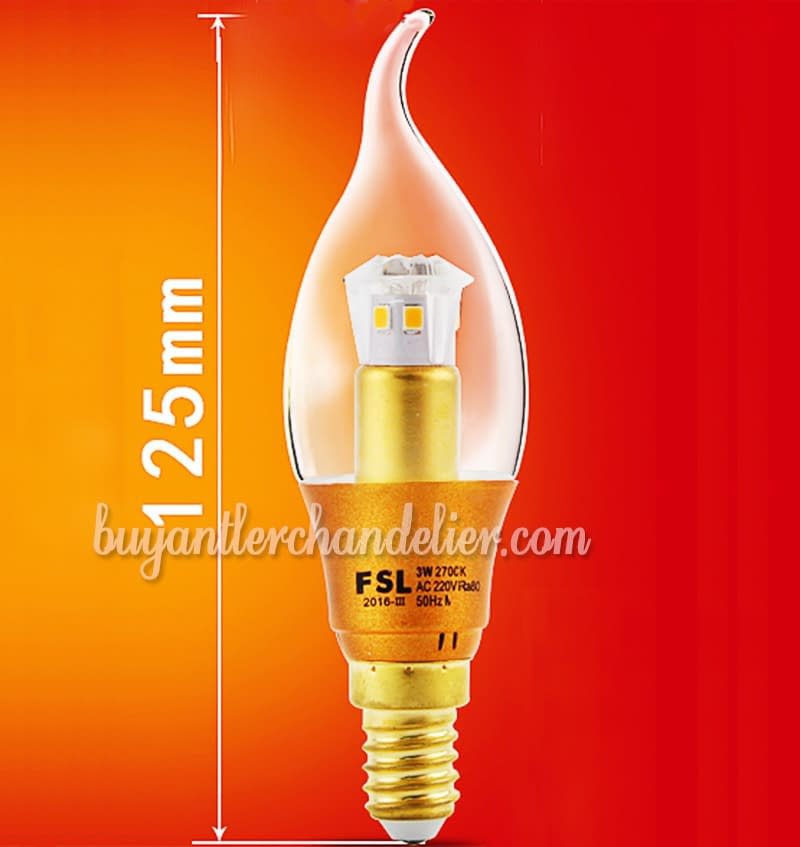 Cheap New E14 3W Candle-Style LED Light Bulb 3 Watt Warm Yellow for Chandelier Lighting Fixtures
