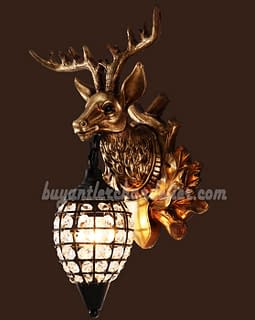 Stag Deer Head Antler Wall Sconces Lamps Hanging Lights Mount