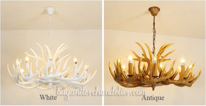 Antler Chandeliers Rustic Hanging Lights For Kitchen