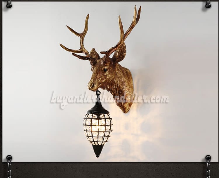 Elk Deer Head Wall Sconces Lamps Pendant Light Decor