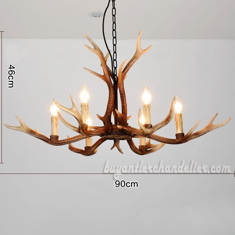 5 Light Natural Antler Hanging Chandelier Home Lighting