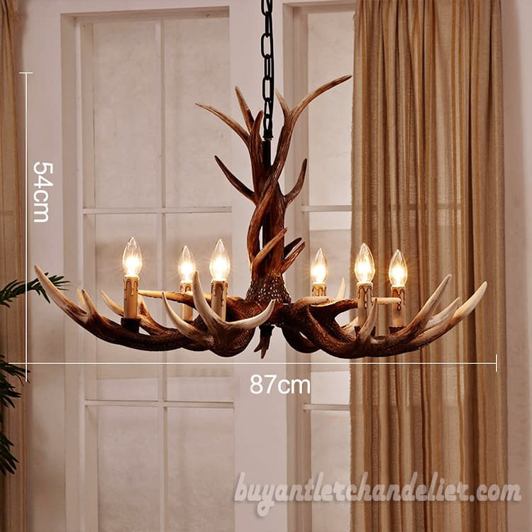 Six Antler Chandelier Living Room Pendant Rustic Lighting Deluxe Antler Chandelier Living Room Pendant