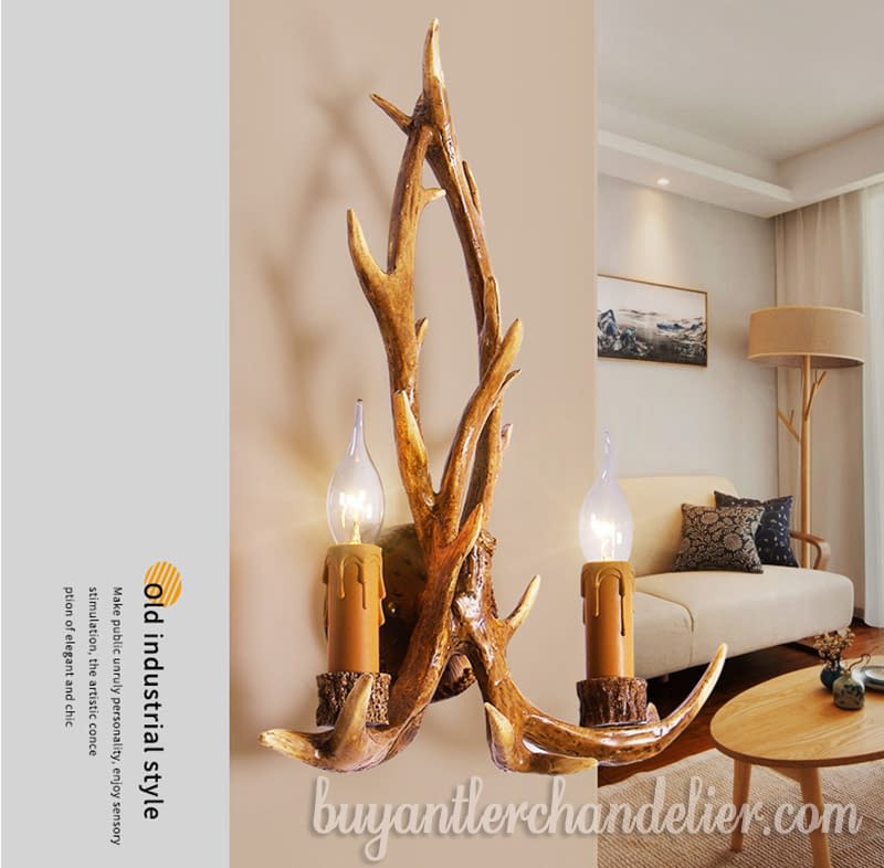 Antler Wall Light Sconces Rustic Light Home Decor Lighting
