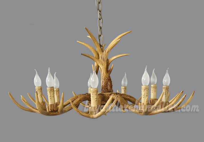 Cheap 8 Cast Deer Antler Chandelier Candelabra Rustic ...