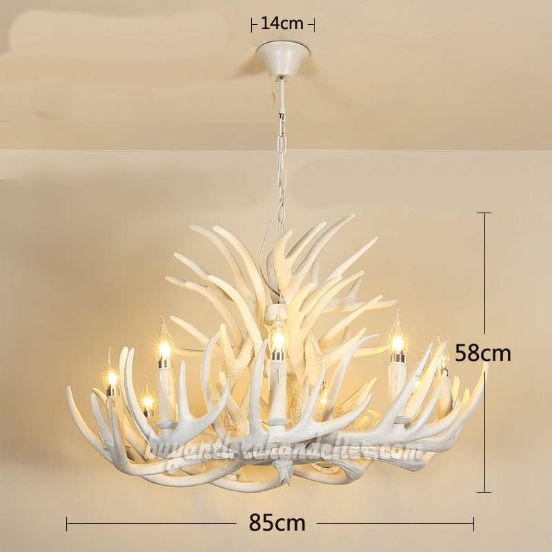 Pure White Deer Antler Chandelier Cascade Pendant Lighting ...